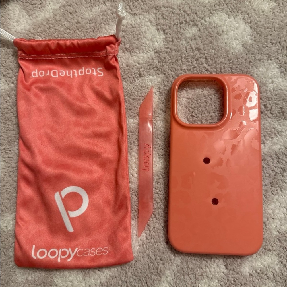 Loopy Case Coral Leopard IPhone 14 Pro
